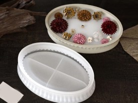 Molde silicona bandeja oval chica rayada